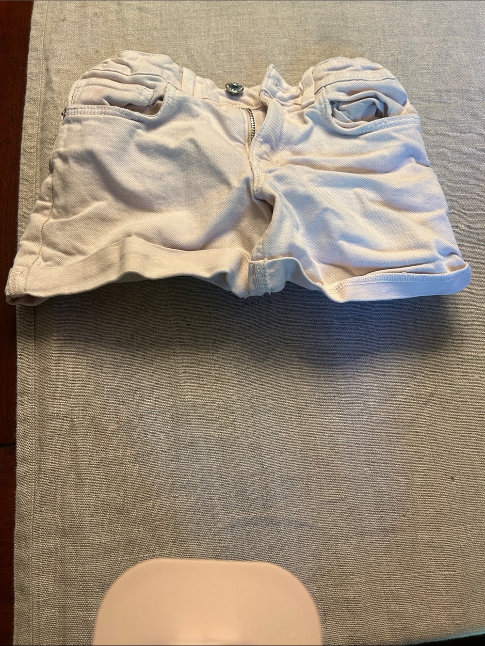 Zara Light Pink Girls' Cotton Shorts